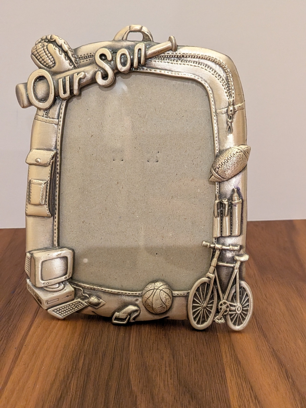Our Son Silver-Tone Pewter Sports Picture Frame 3.5x5" Photo